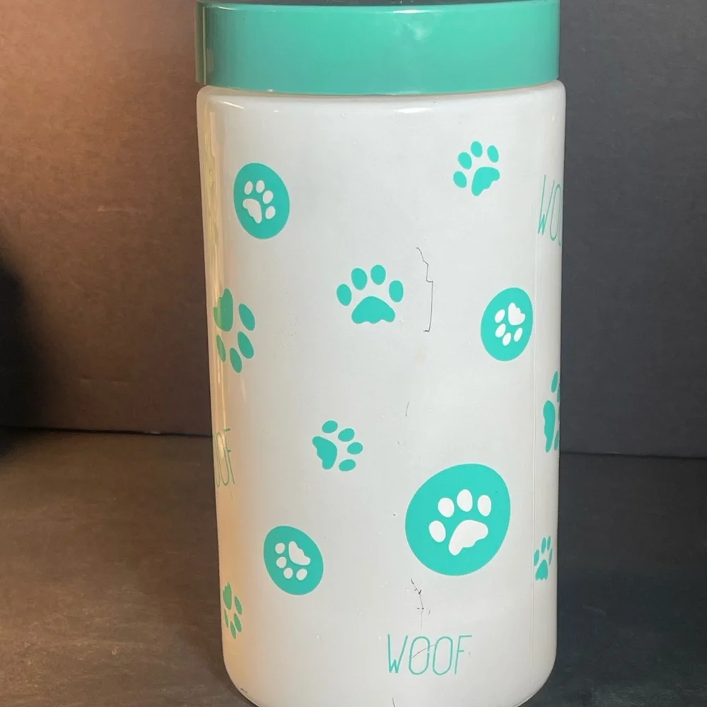 8.75” Tall Glass Cat Treat Container